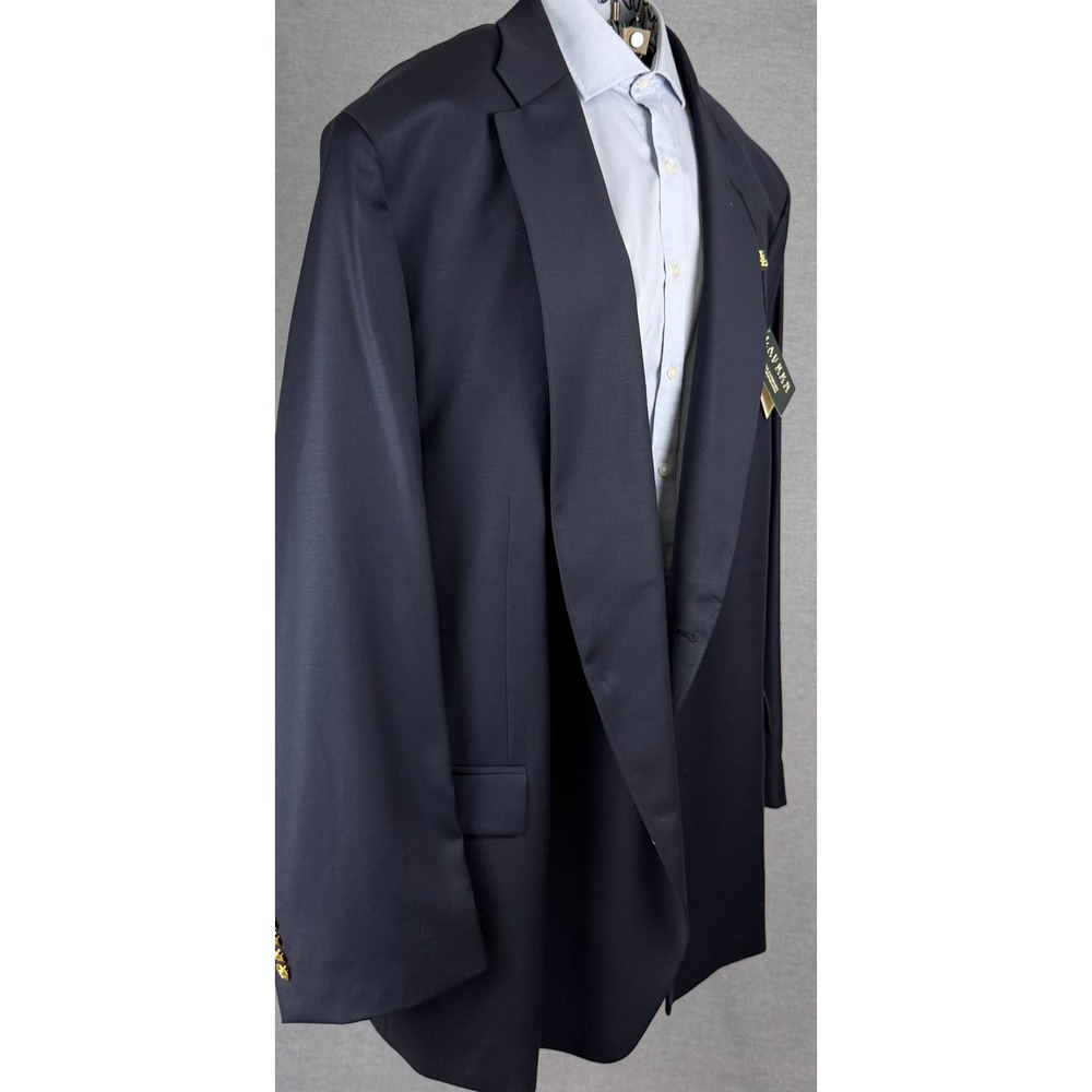 Lauren Ralph Lauren Mens Navy Blue Wool Blazer Sport Coat 58R Gold Buttons NEW - Picture 2 of 13